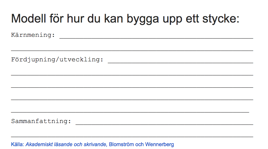 Att träna aspekter av vetenskapligt skrivande i kursen Svenska 3 ...